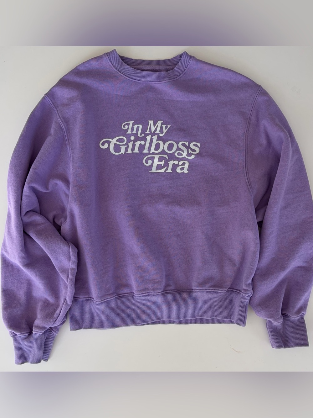 Brunette the Label x Girlboss In My Girlboss Era Lavender Sweatshirt S/M